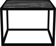 Black Linear Side Table Round